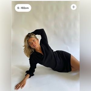 Djerf Avenue getaway dress in black xxs, worn and washed